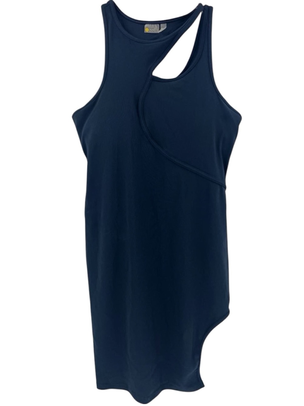 Zella Yoga Studio Cutout Tank Dress XL Navy Sapphire NWT FLAW